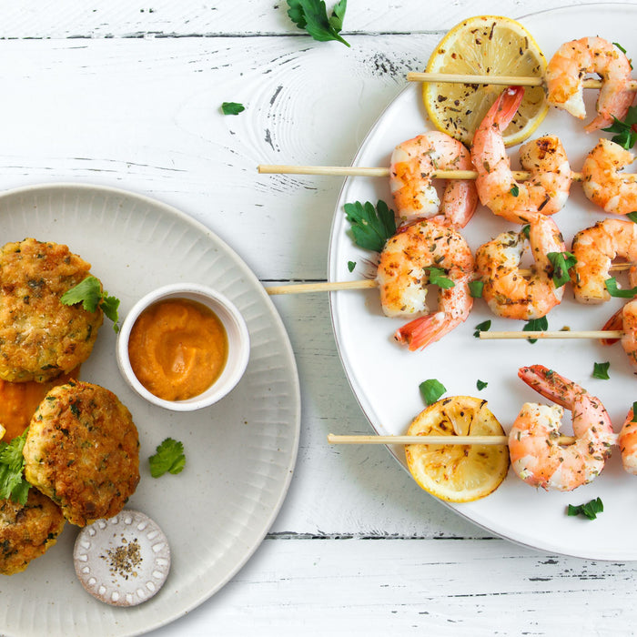 1LB Jumbo Shrimp & 2 Crab Cakes