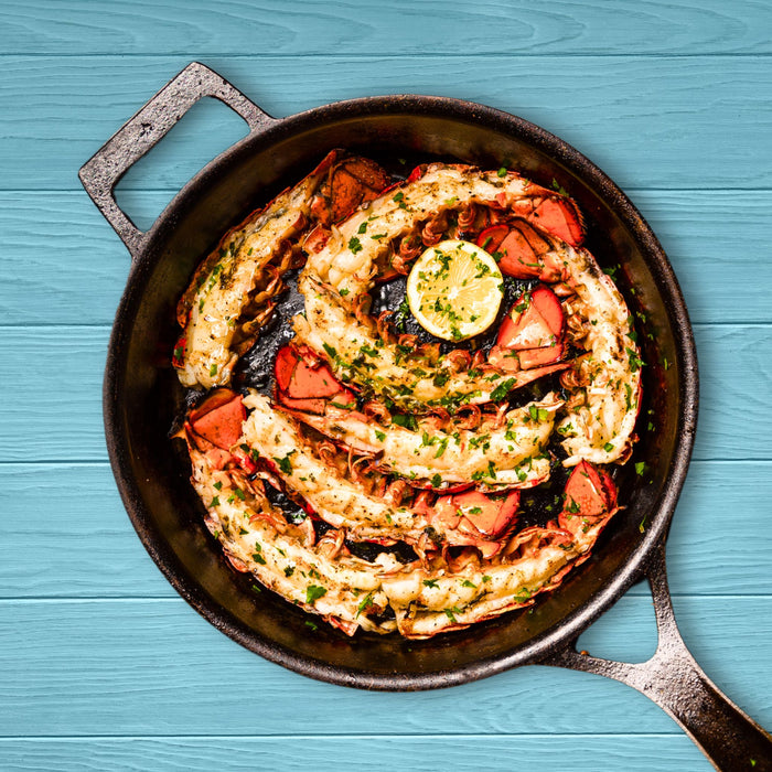 12 Split Maine Lobster Tails with Lemon and Herb Butter