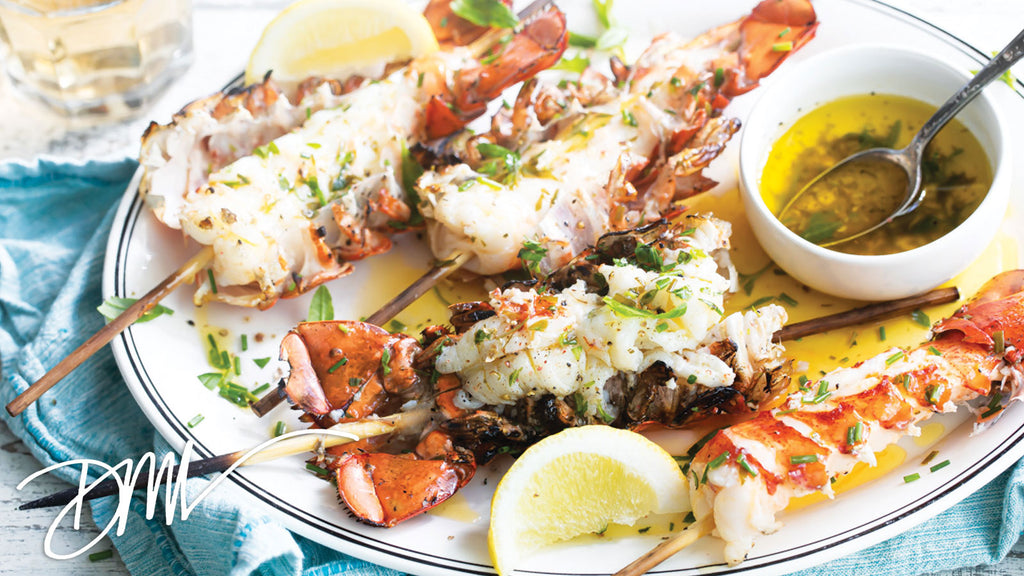 Chef Dena's Grilled Lobster Tails in Salsa Verde Butter Recipe image by Get Maine Lobster