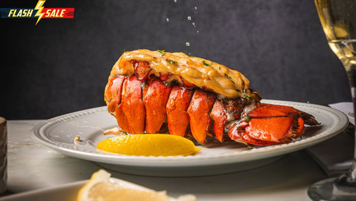 HOLIDAY FLASH SALE: FOUR 8-10 oz LOBSTER TAILS w/ FREE SHIPPING & FREE CHOWDER