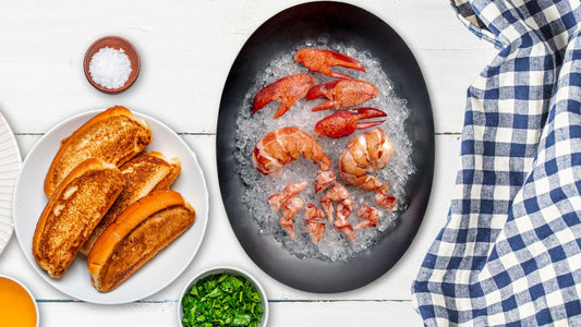 Fresh Maine Lobster Roll Kit with Tail, Claw, & Knuckle Meat