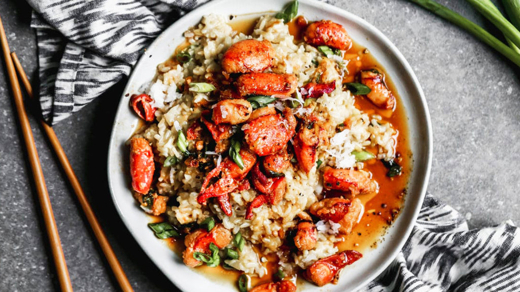 Soy and Maple Lobster with Coconut Rice Recipe image by Get Maine Lobster