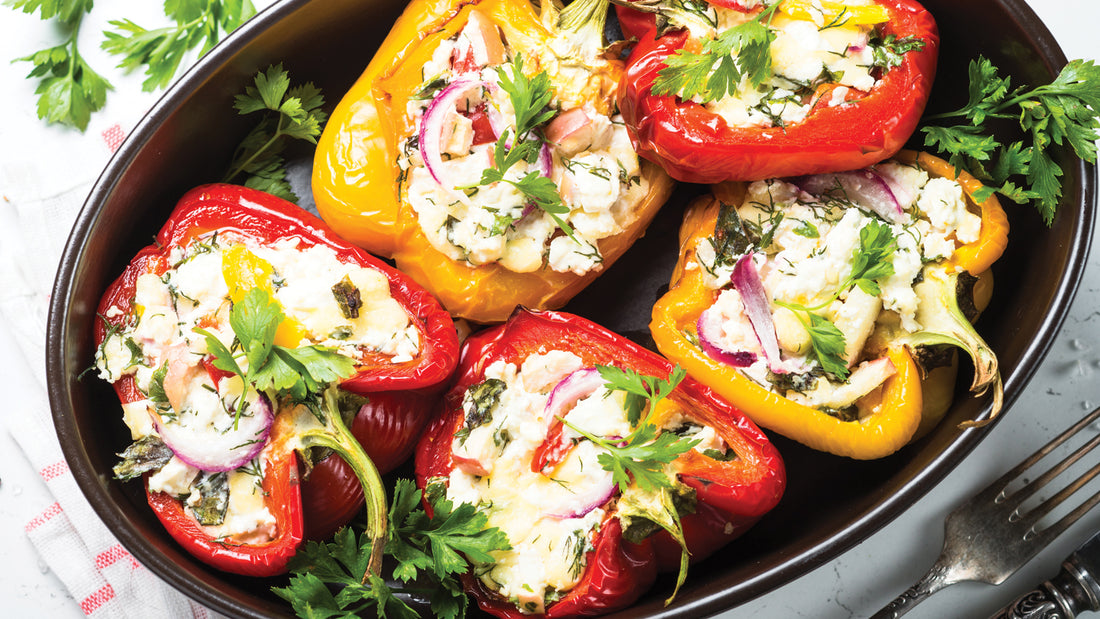 Lobster & Italian Sausage Stuffed Peppers Recipe Image by Get Maine Lobster