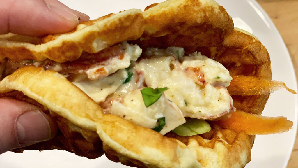 Curried Lobster Waffle Taco Recipe image by Get Maine Lobster