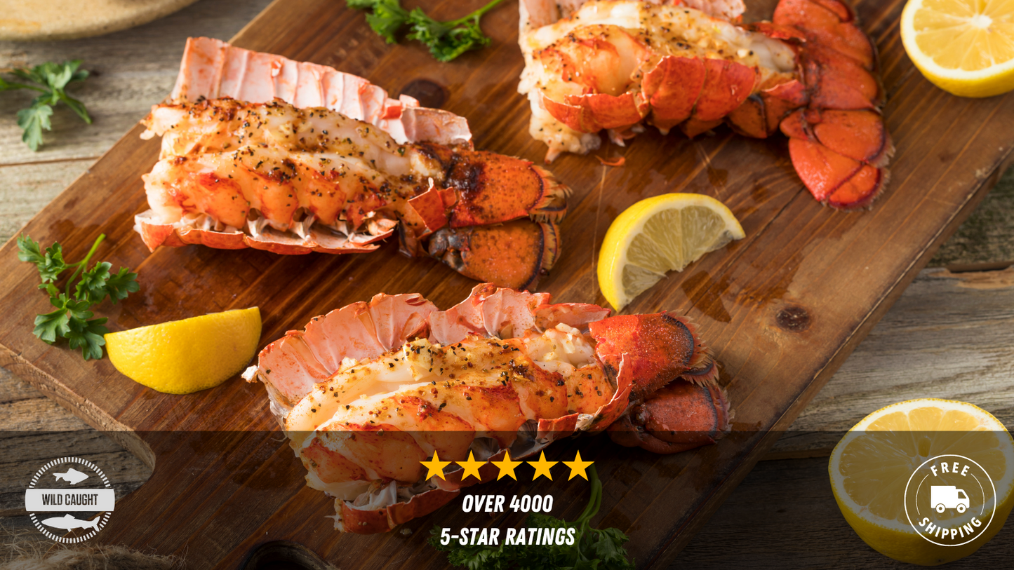 4 Classic Maine 4-5 oz Lobster Tails