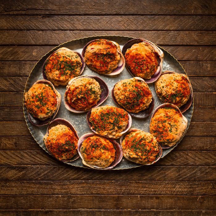 12 New England Stuffed Clams