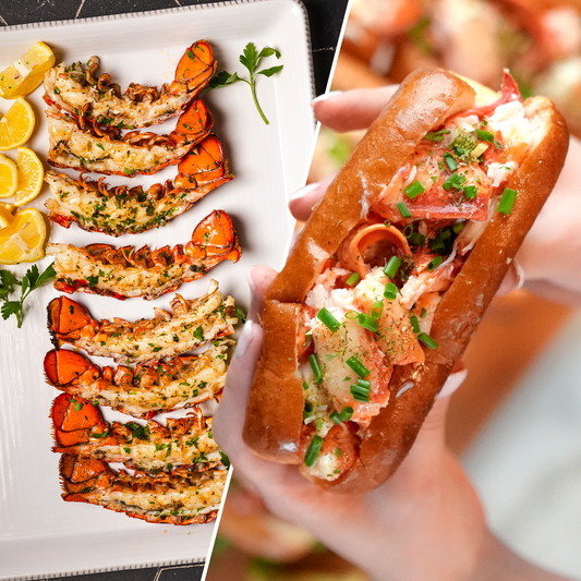 Buy 12 (4-5 oz) Maine Lobster Tails, Get 4 Lobster Rolls for just $5