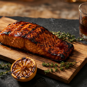 9 oz Maple Bourbon Cedar Planked Salmon